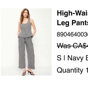 HIGH WAISTED LINEN BLEND PANT